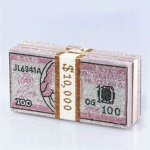 Crystal Money Clutch